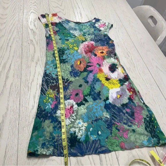 Jams World Blue and Pink Sleeveless V-Neck Sundress - Picture 6 of 8
